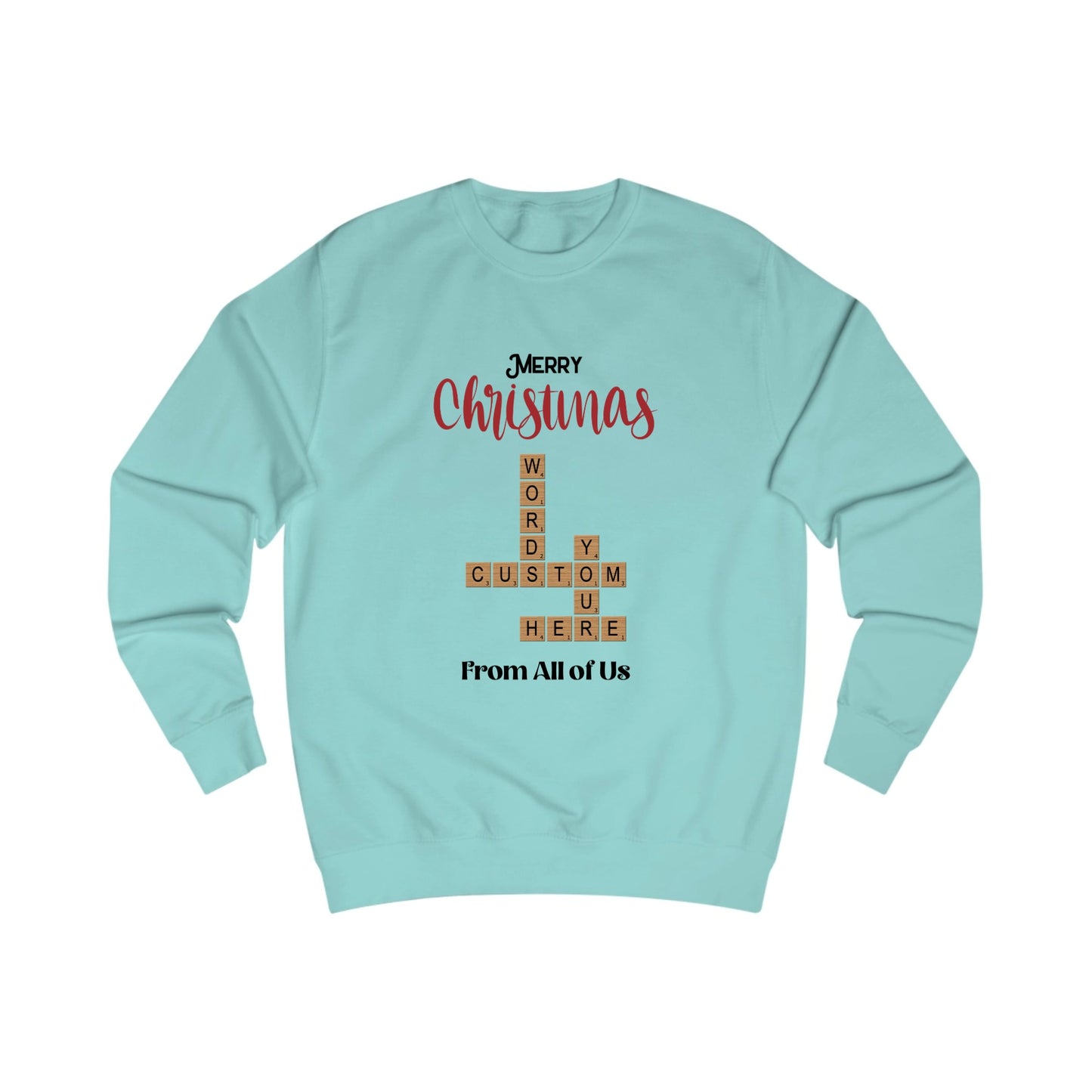 Fun Custom Crossword Christmas Sweatshirt for Unique Holiday Style