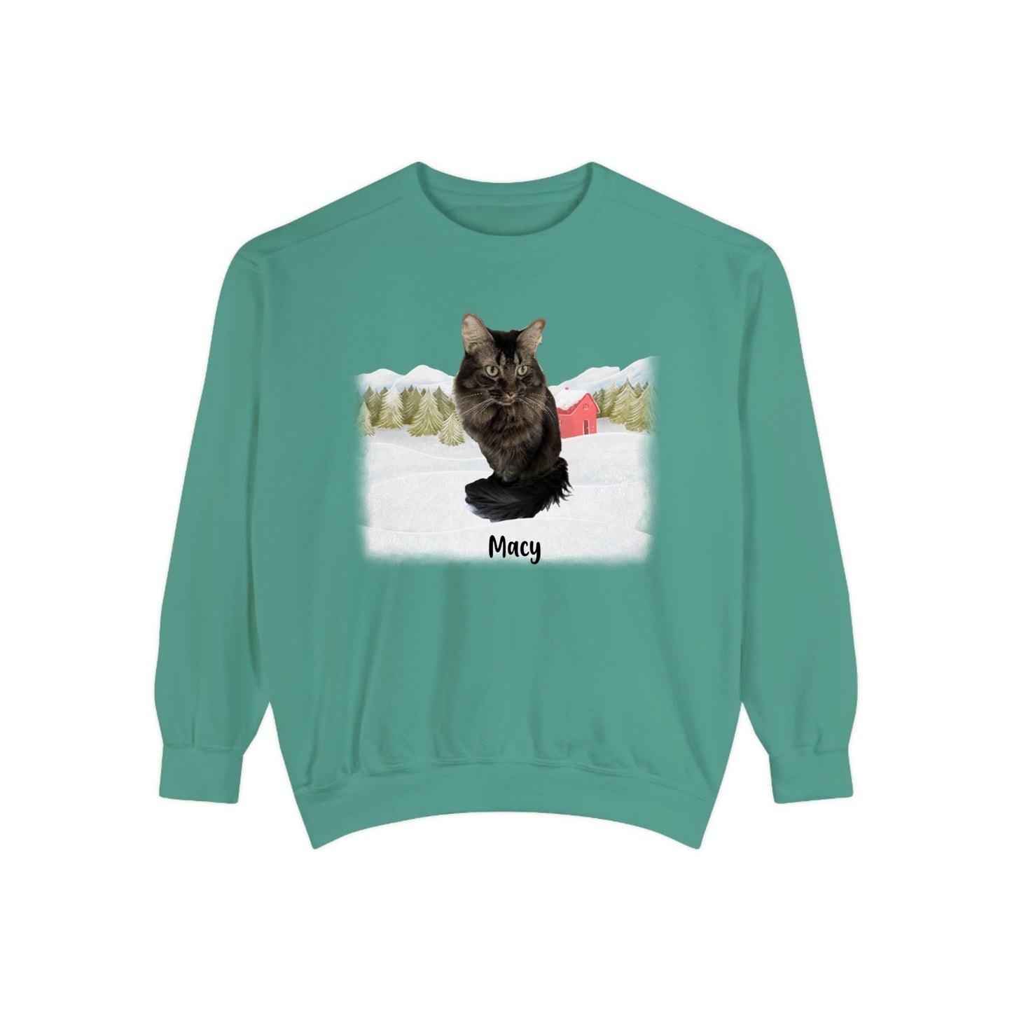 Merry Christmas Pet Sweatshirt with Custom Photo and Name - Perfect Holiday Gift