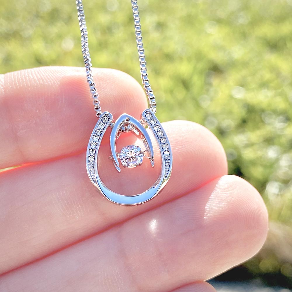 Lucky In Love Hand. Crafted Necklace