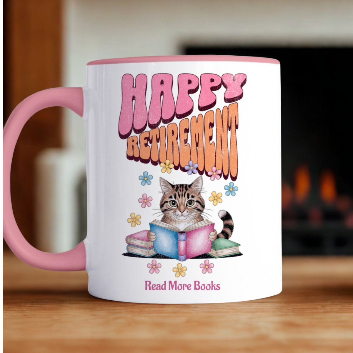 Happy Retirement Mug Personalized with Name on One Side