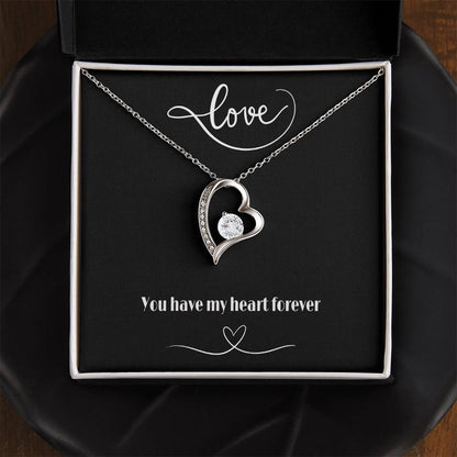 Forever Love Necklace with Polished Heart Pendant