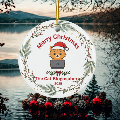 Cat Blogosphere Christmas Ornament - Limited Edition 2025 Festive Design
