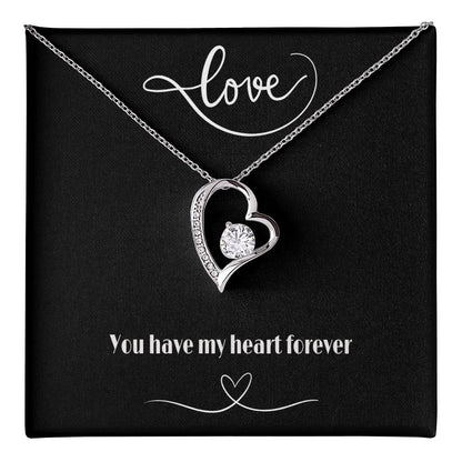 Forever Love Necklace with Polished Heart Pendant