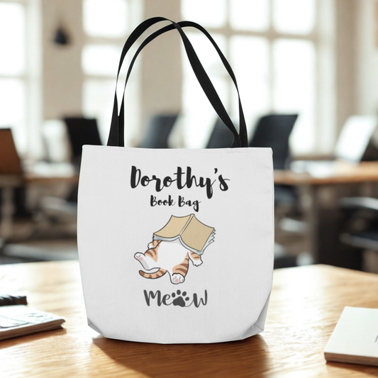 Cat's Meow Classic Tote Bag with Custom Name Options