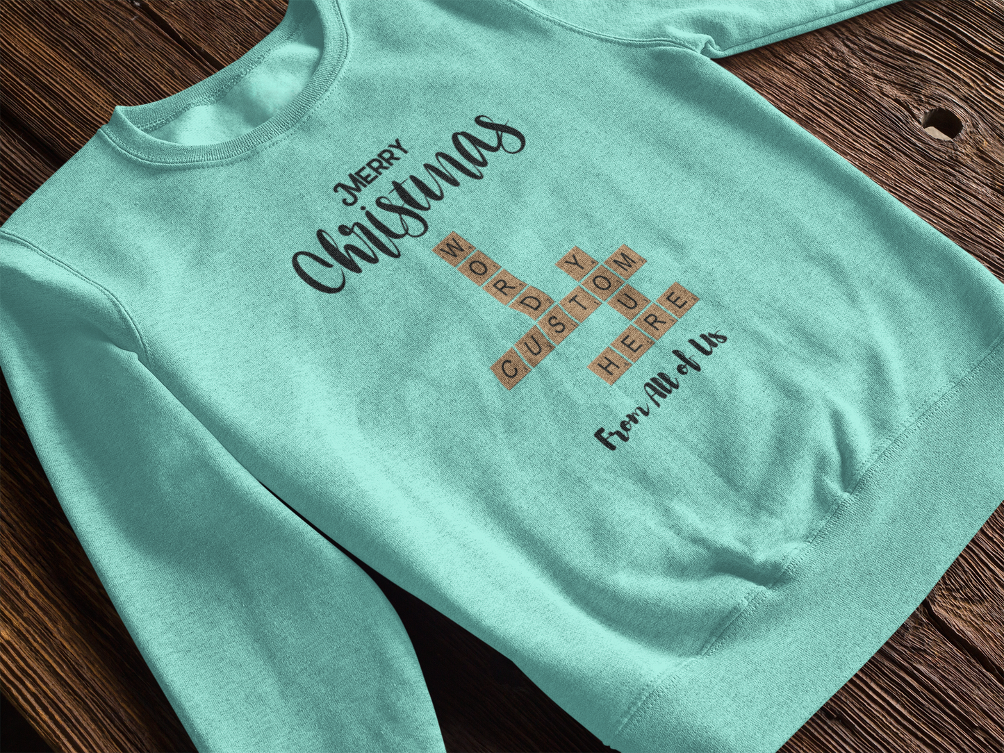 Fun Custom Crossword Christmas Sweatshirt for Unique Holiday Style