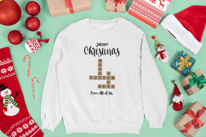 Fun Custom Crossword Christmas Sweatshirt for Unique Holiday Style