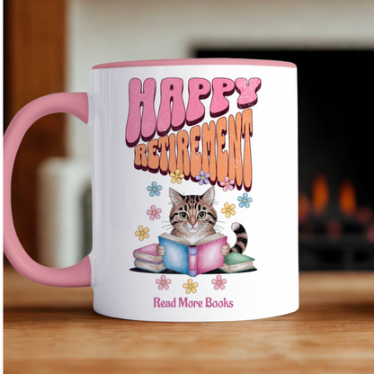 Happy Retirement Mug Personalized with Name on One Side